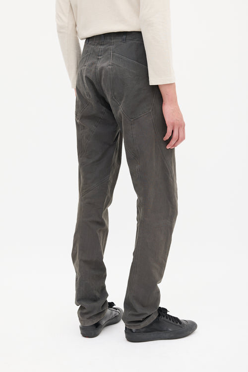 Arc
teryx Veilance Dark Grey Cotton 
Nylon Tapered Pant