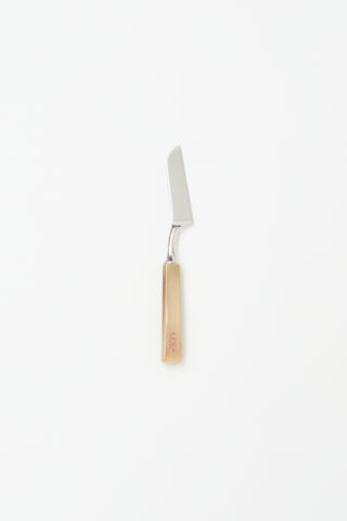 Arca Brown Horn 
Stainless Steel Soft Cheese Knife