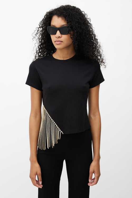 Area Black 
Gold Tassel T-Shirt