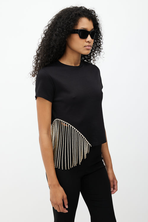 Area Black 
Gold Tassel T-Shirt