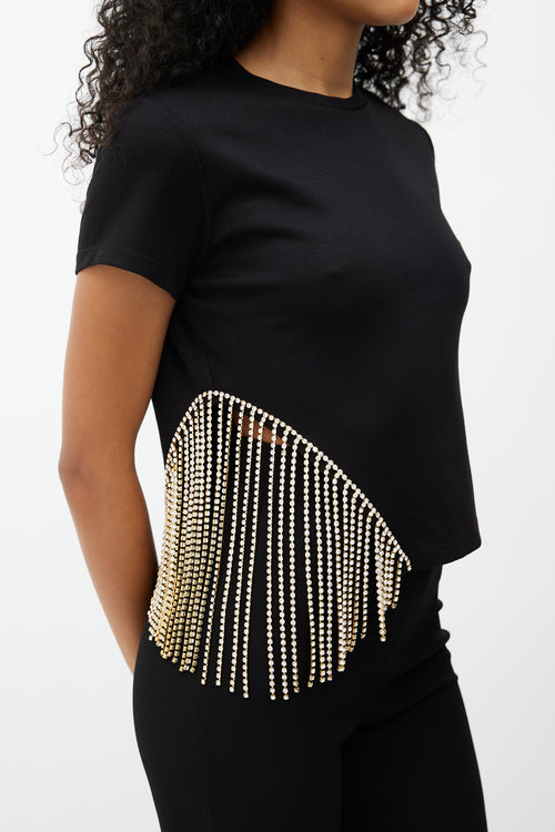 Area Black 
Gold Tassel T-Shirt