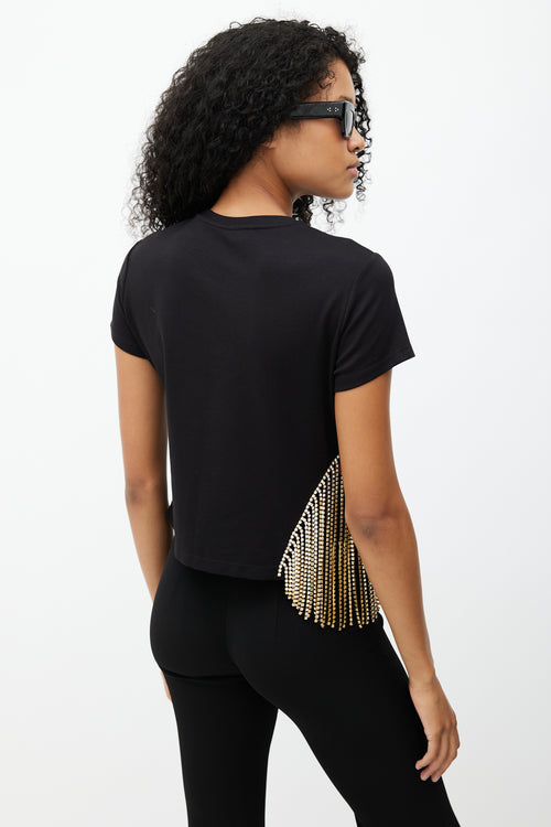 Area Black 
Gold Tassel T-Shirt