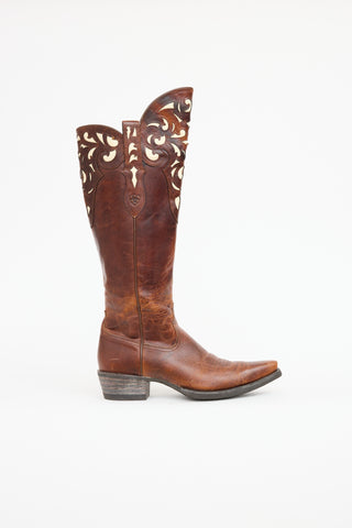 Ariat Leather Cut Out Cowboy Boot