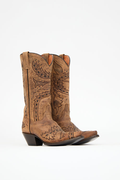 Dan Post Brown Leather Cowboy Boot