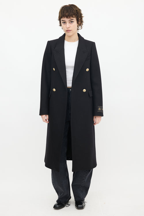 Aritzia Babaton Black Wool 
Cashmere Constant Long Coat