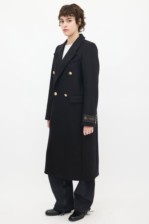 Aritzia Babaton Black Wool 
Cashmere Constant Long Coat