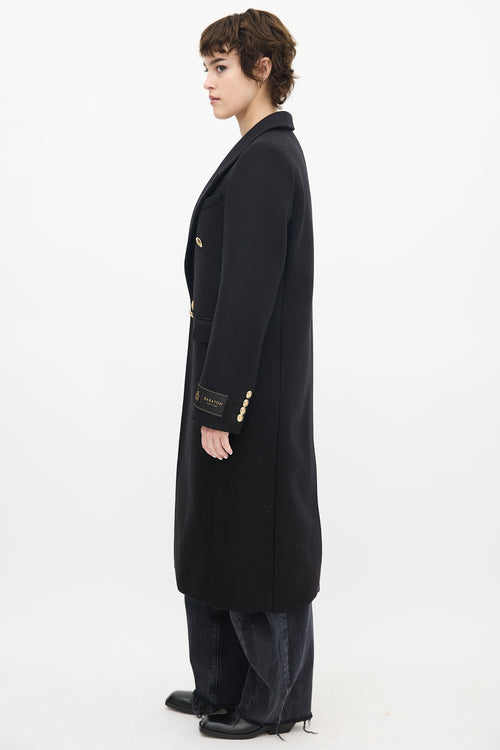 Aritzia Babaton Black Wool 
Cashmere Constant Long Coat