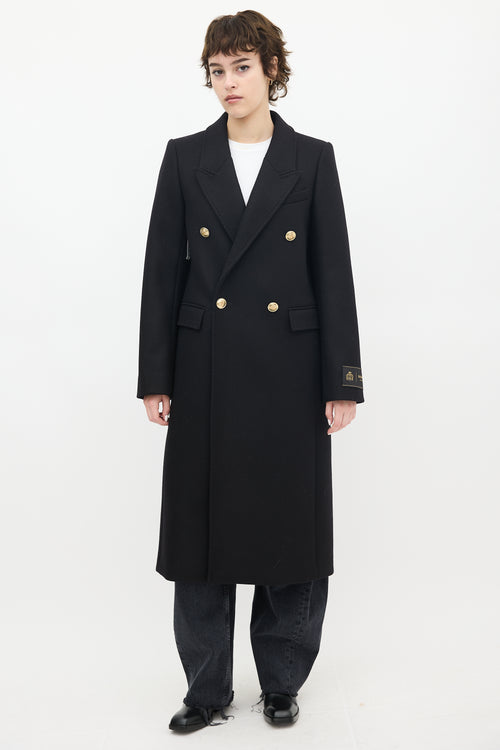 Aritzia Babaton Black Wool 
Cashmere Constant Long Coat