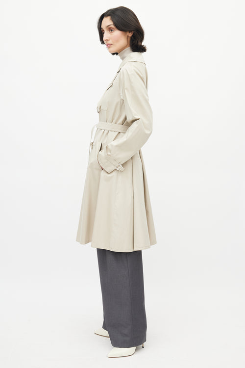 Armani Beige Belted Trench Coat