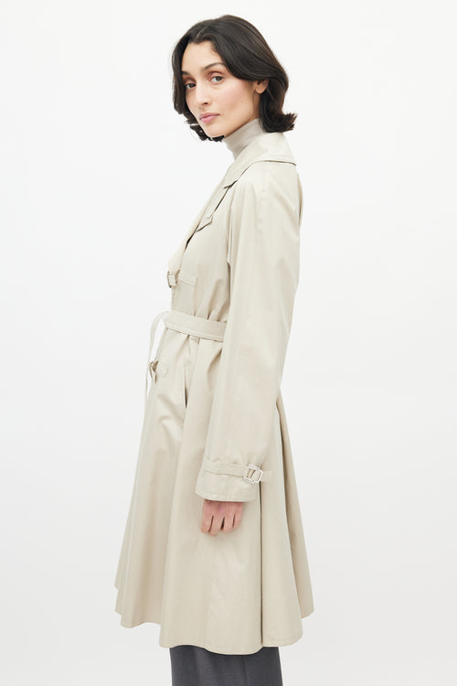 Armani Beige Belted Trench Coat