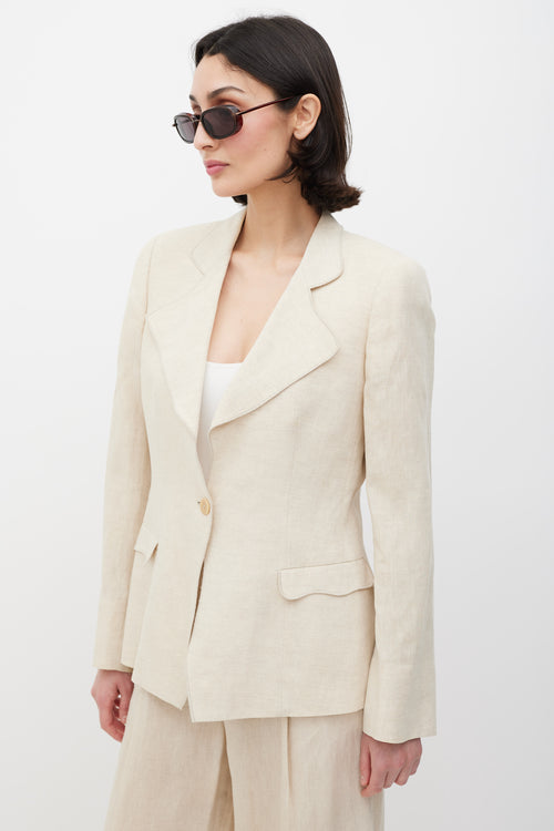 Armani Beige Linen Suit