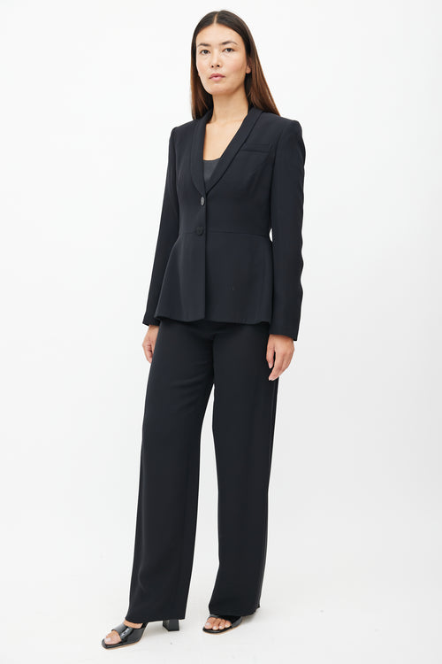 Armani Black Silk Two Piece Suit