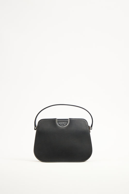 Armani Black Leather Crossbody Bag