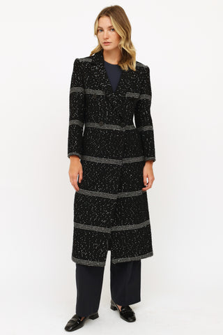 Armani Black Sequin Coat