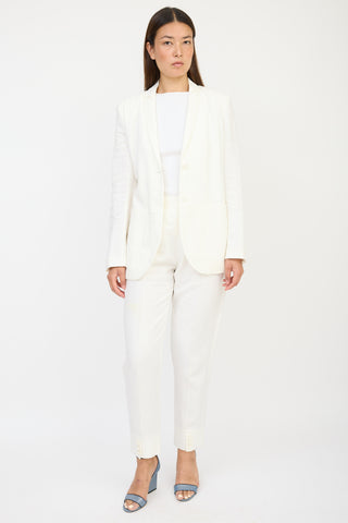 Armani Cream Linen Blazer