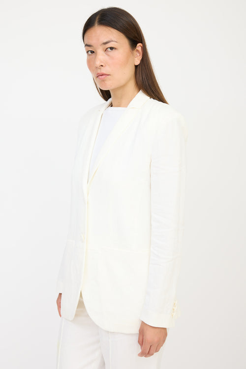 Armani Cream Linen Blazer