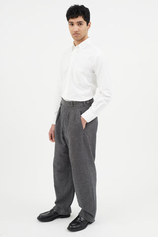 Armani Grey Speckled Woven Trouser