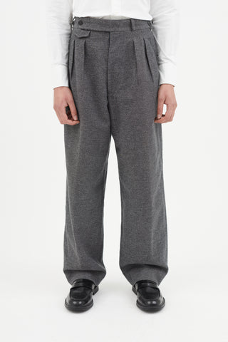 Armani Grey Speckled Woven Trouser