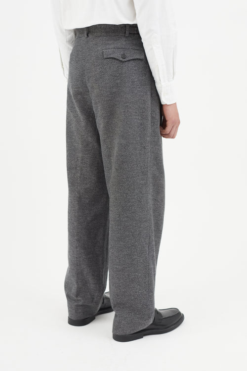 Armani Grey Speckled Woven Trouser