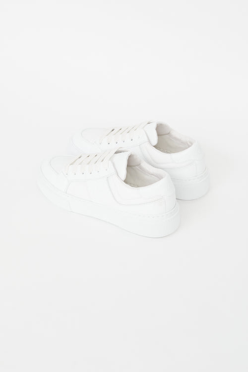 Armani White Leather Sneaker