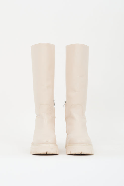 Ash Cream Leather Lucky Boot