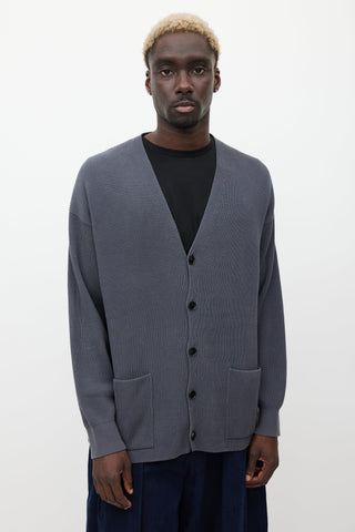 Aura Lee Grey Ribbed Cardigan