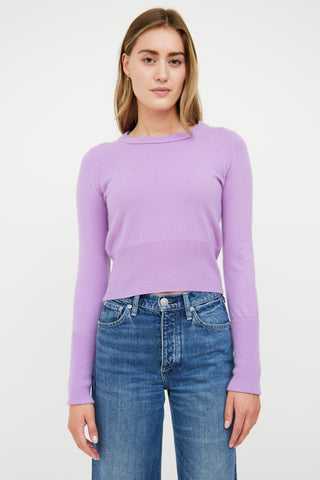 Autumn Cashmere Lilac Purple Cashmere Knit Sweater