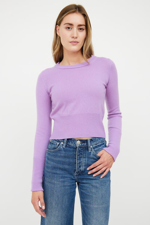 Autumn Cashmere Lilac Purple Cashmere Knit Sweater