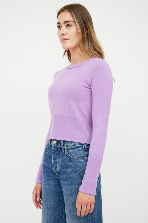 Autumn Cashmere Lilac Purple Cashmere Knit Sweater