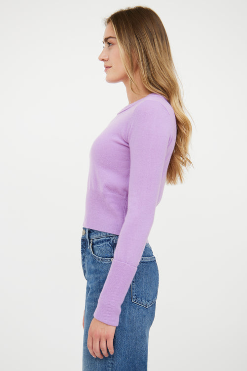 Autumn Cashmere Lilac Purple Cashmere Knit Sweater