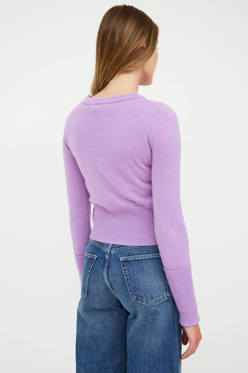 Autumn Cashmere Lilac Purple Cashmere Knit Sweater