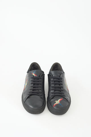 Axel Arigato Black 
Multicolour Leather Embroidered Sneaker