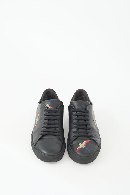 Axel Arigato Black 
Multicolour Leather Embroidered Sneaker