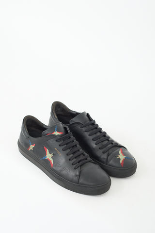 Axel Arigato Black 
Multicolour Leather Embroidered Sneaker