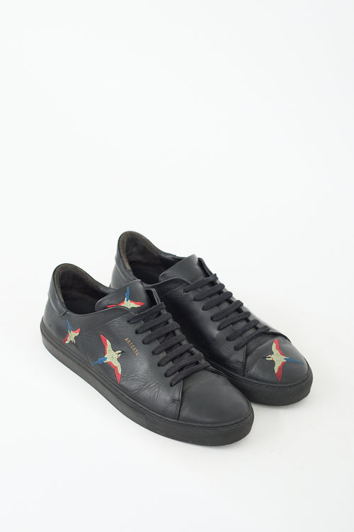 Axel Arigato Black 
Multicolour Leather Embroidered Sneaker