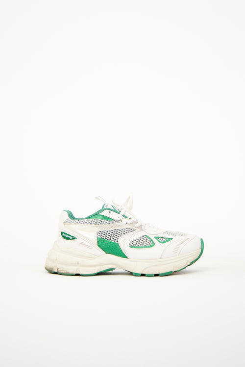 Axel Arigato White 
Green Leather Marathon Neo Sneaker