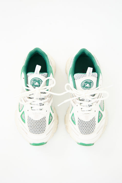 Axel Arigato White 
Green Leather Marathon Neo Sneaker