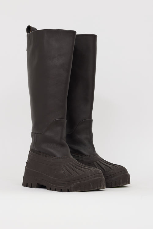 Axel Arigato Brown Leather 
Rubber Cyro Boot