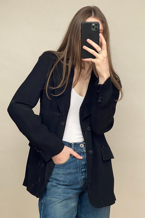 Black Buttoned Blazer