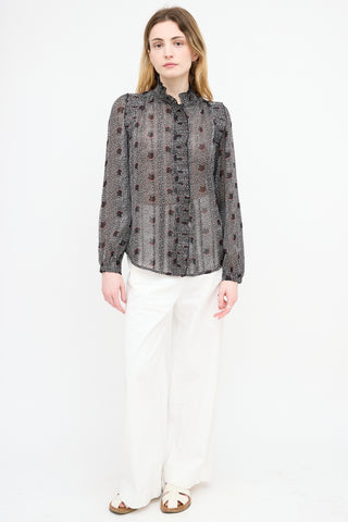 Ba&sh Ruffle Lady Blouse