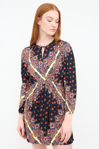 Ba&sh Navy 
Multi Jasper Dress