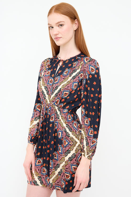 Ba&sh Navy 
Multi Jasper Dress