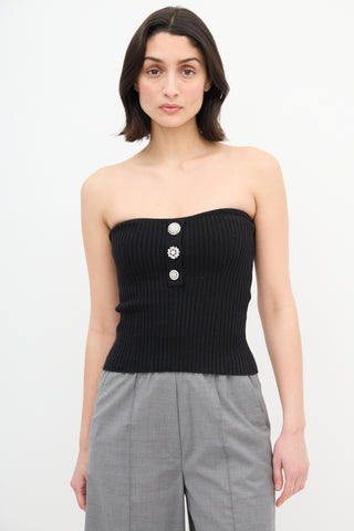 Ba&sh Ribbed Crystal Tube Top