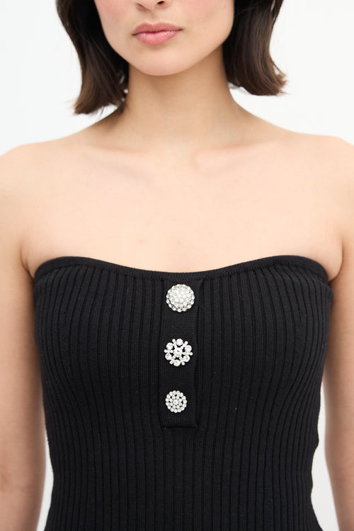 Ba&sh Ribbed Crystal Tube Top