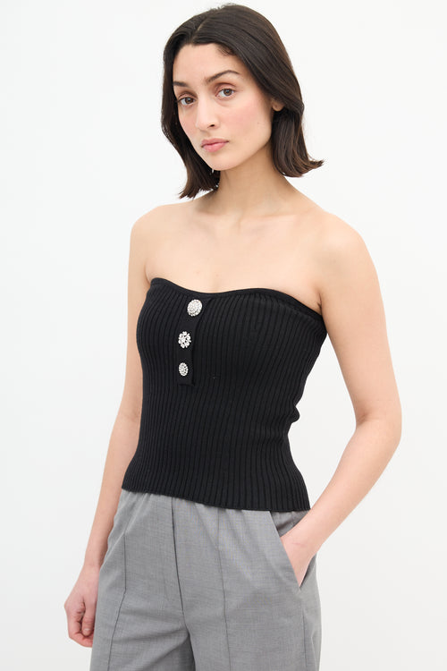 Ba&sh Ribbed Crystal Tube Top