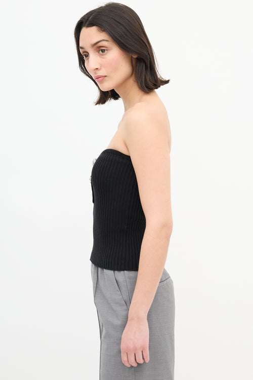 Ba&sh Ribbed Crystal Tube Top