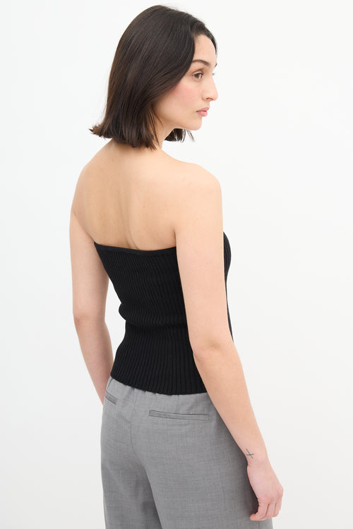 Ba&sh Ribbed Crystal Tube Top