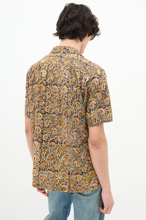 Beams Plus Brown 
Multi Paisley Print Shirt