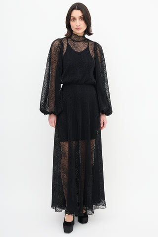 Beaufille Black Picasso Lace Dress