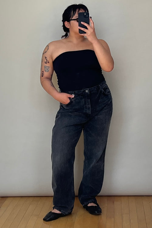 Washed Black Cynthia Straight Leg Jeans